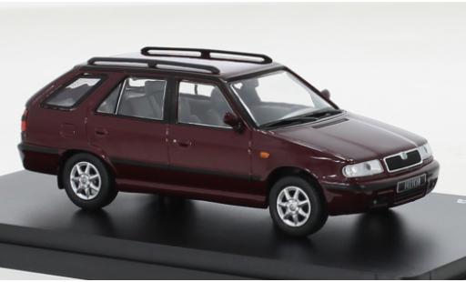 Coche miniatura Skoda Felicia 1/43 Abrex FL Combi metallise rojo 1998 Skoda Felicia 1/43 Abrex FL Combi metallise rojo 1998 coche miniatura