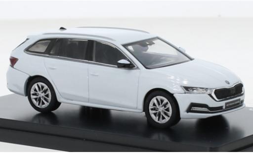 Coche miniatura Skoda Octavia 1/43 Abrex IV Combi metallise blanco 2020 Skoda Octavia 1/43 Abrex IV Combi metallise blanco 2020 coche miniatura