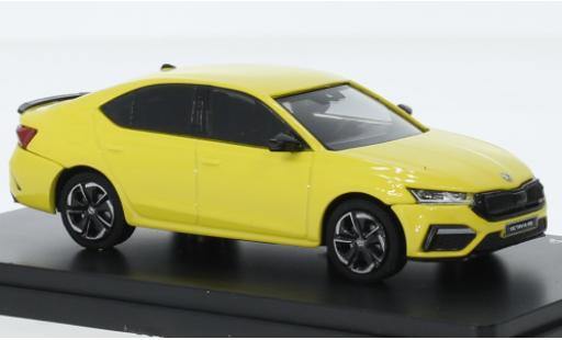 Coche miniatura Skoda Octavia 1/43 Abrex IV RS amarillo 2020 Skoda Octavia 1/43 Abrex IV RS amarillo 2020 coche miniatura