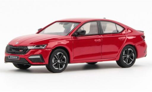 Skoda Octavia 1/43 Abrex IV RS metallise rojo 2020 coche miniatura