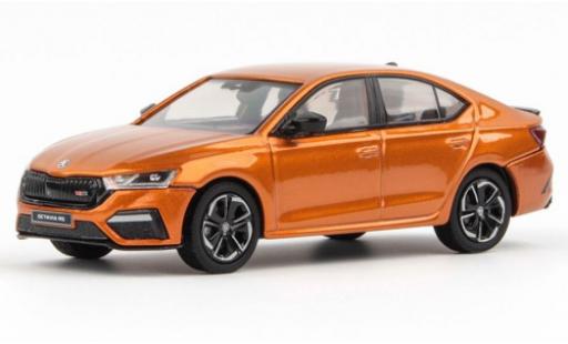 Coche miniatura Skoda Octavia 1/43 Abrex IV RS metallise naranja 2020 Skoda Octavia 1/43 Abrex IV RS metallise naranja 2020 coche miniatura