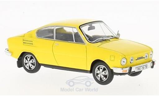 Skoda 110 1/43 Abrex R amarillo coche miniatura