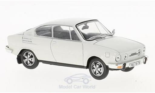 Skoda 110 1/43 Abrex R blanco coche miniatura