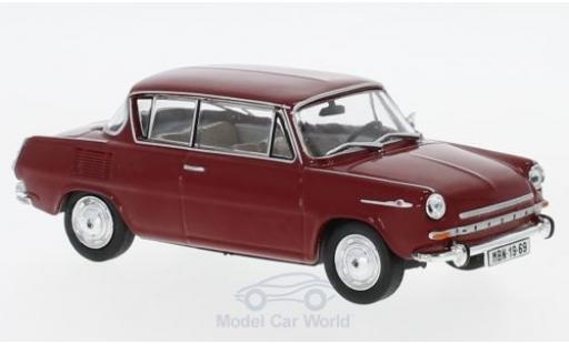 Skoda 110 1/43 Abrex 0MBX rojo 1969 coche miniatura