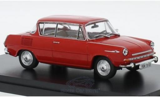 Skoda 110 1/43 Abrex 0MBX rojo 1969 coche miniatura