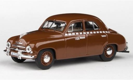 Coche miniatura Skoda 120 1/43 Abrex 1 marron/Dekor Taxi 1956 Skoda 120 1/43 Abrex 1 marron/Dekor Taxi 1956 coche miniatura