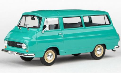 Skoda 1203 1/43 Abrex türkis Mikrobus coche miniatura