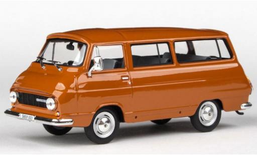 Skoda 1203 1/43 Abrex Mikrobus marron 1974 coche miniatura