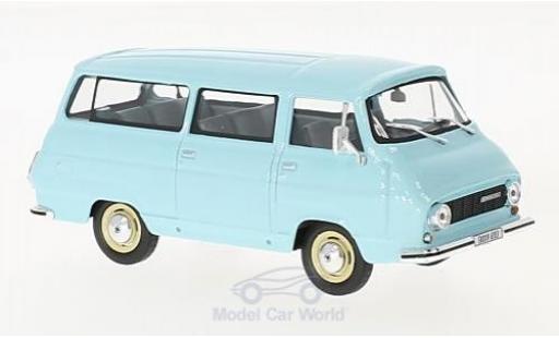 Skoda 1203 1/43 Abrex Mikrobus azul 1974 coche miniatura