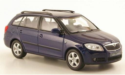 Skoda Fabia 1/43 Abrex II Combi metalico azul coche miniatura