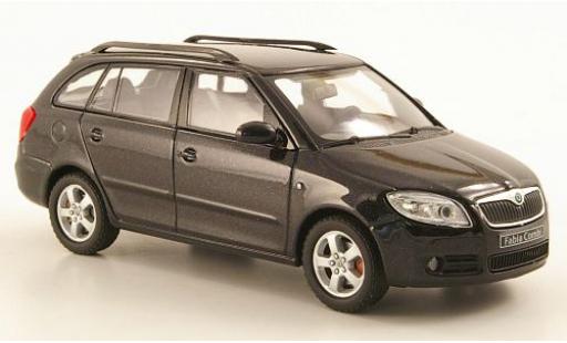 Skoda Fabia 1/43 Abrex II Combi metalico negro coche miniatura
