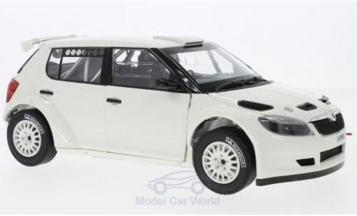 Skoda Fabia 1/18 Abrex II FL S2000 blanco 2010 with Gravel Wheels coche miniatura