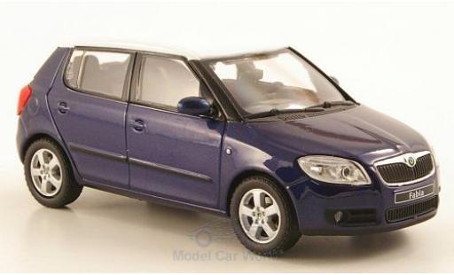 Coche miniatura Skoda Fabia 1/43 Abrex II metalico azul/blanco 2006 Skoda Fabia 1/43 Abrex II metalico azul/blanco 2006 coche miniatura