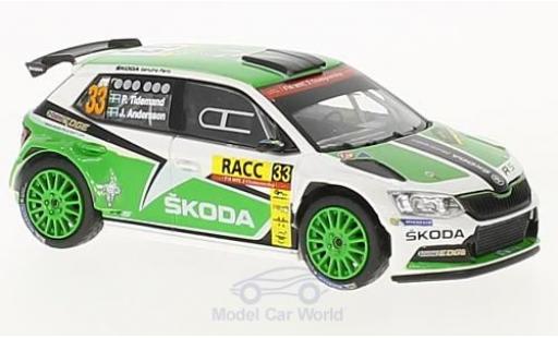 Coche miniatura Skoda Fabia 1/43 Abrex III R5 No.33 Rallye WM Rallye Catalunya 2016 P.Tidemand/J.Andersson Skoda Fabia 1/43 Abrex III R5 No.33 Rallye WM Rallye Catalunya 2016 P.Tidemand/J.Andersson coche miniatura