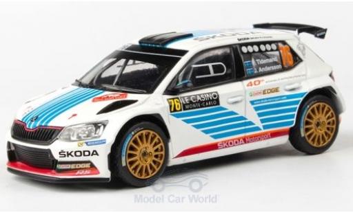 Skoda Fabia 1/43 Abrex III R5 No.76 Rallye WM Rallye Monte Carlo 2017 P.Tidemand/J.Andersson coche miniatura