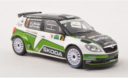 Skoda Fabia 1/43 Abrex S2000 No.3 Rallye Irland 2012 J.Hänninen/M.Markkula coche miniatura