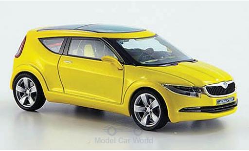 Coche miniatura Skoda Joyster 1/43 Abrex Concept Car metalico amarillo ohne Vitrine Skoda Joyster 1/43 Abrex Concept Car metalico amarillo ohne Vitrine coche miniatura
