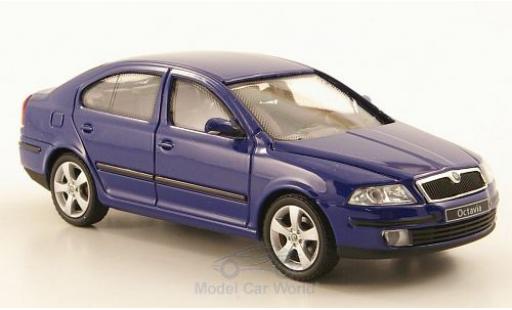 Skoda Octavia 1/43 Abrex azul 2004 coche miniatura