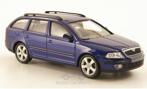 Coche miniatura Skoda Octavia 1/43 Abrex Combi azul 2004 Skoda Octavia 1/43 Abrex Combi azul 2004 coche miniatura