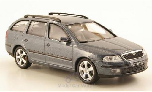 Skoda Octavia 1/43 Abrex Combi metalico gris 2004 coche miniatura