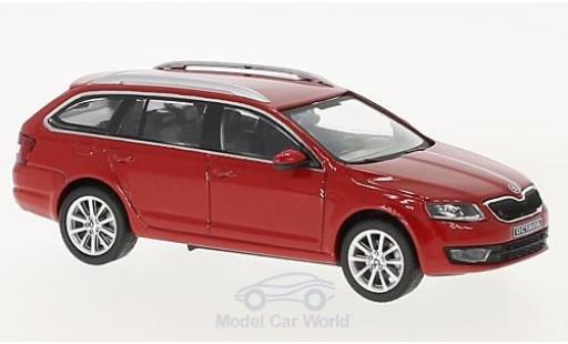 Skoda Octavia 1/43 Abrex III Combi rojo 2013 coche miniatura