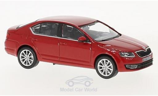 Skoda Octavia 1/43 Abrex III rojo 2012 coche miniatura