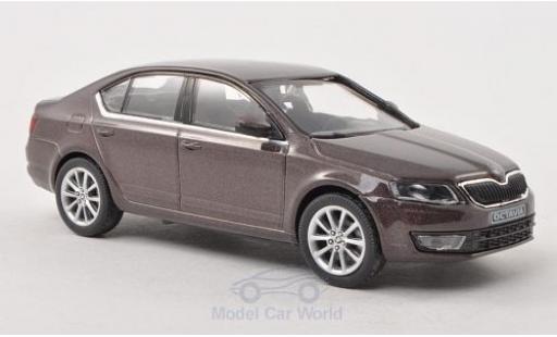 Coche miniatura Skoda Octavia 1/43 Abrex III metalico marron 2013 Skoda Octavia 1/43 Abrex III metalico marron 2013 coche miniatura