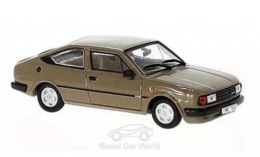 Skoda Rapid 1/43 Abrex 136 marron 1987 coche miniatura