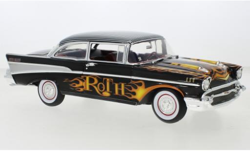 Chevrolet Bel Air 1/18 ACME Bel air negro/Décorer Big Daddy Ed Roth 1957 coche miniatura