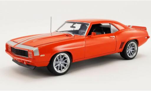 Chevrolet Camaro 1/18 ACME Restomod naranja/gris 1969 coche miniatura