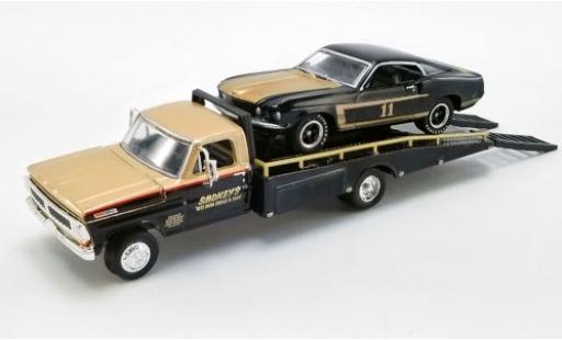 Ford Mustang 1/64 ACME Boss 302 No.11 Smokeys Trans-Am 1969 avec 1970 F-350 Ramp Truck S.Yunick coche miniatura