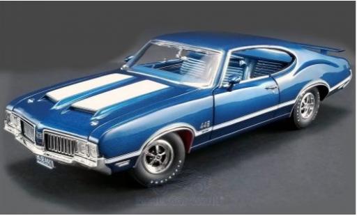 Coche miniatura Oldsmobile 442 1/18 ACME W-30 metalico azul/blanco 1970 Oldsmobile 442 1/18 ACME W-30 metalico azul/blanco 1970 coche miniatura