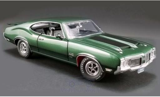 Coche miniatura Oldsmobile 442 1/18 ACME W-30 metalico verde/negro 1970 Oldsmobile 442 1/18 ACME W-30 metalico verde/negro 1970 coche miniatura