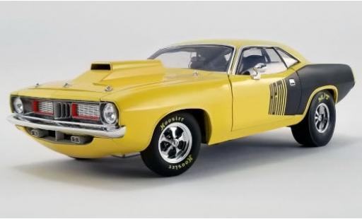 Coche miniatura Plymouth Cuda 1/18 ACME Drag Car amarillo/Dekor 1972 Plymouth Cuda 1/18 ACME Drag Car amarillo/Dekor 1972 coche miniatura