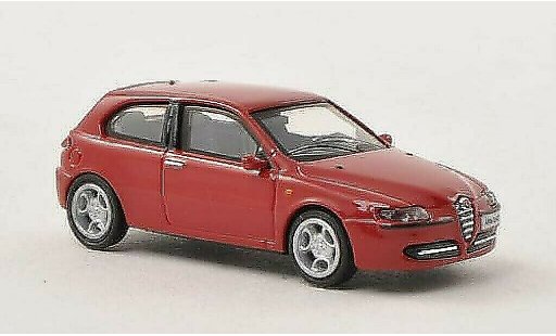 Alfa Romeo 147 berlina 1/87 Busch rojo 3-Turer 2001 coche miniatura