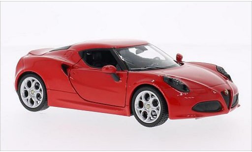 Alfa Romeo 4C coupe 1/24 Welly rojo 2014 coche miniatura