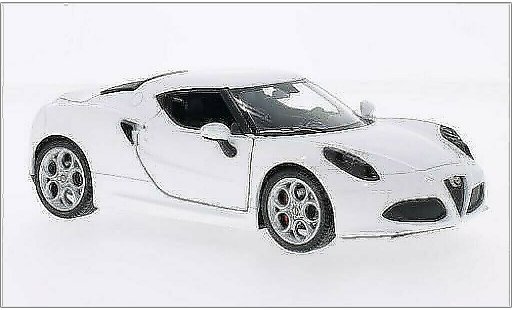 Alfa Romeo 4C coupe 1/24 Welly blanco 2014 coche miniatura