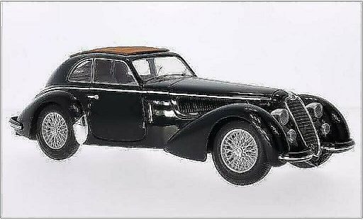 Alfa Romeo 8C 2900 b mm roadster 1/18 Minichamps 2900B Lungo negro RHD 1938 coche miniatura