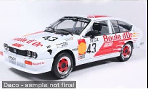 Coche miniatura Alfa Romeo GT V 6 24h Spa 1985 #43 B.De Dryver/F-X.Boucher 1/18 Solido