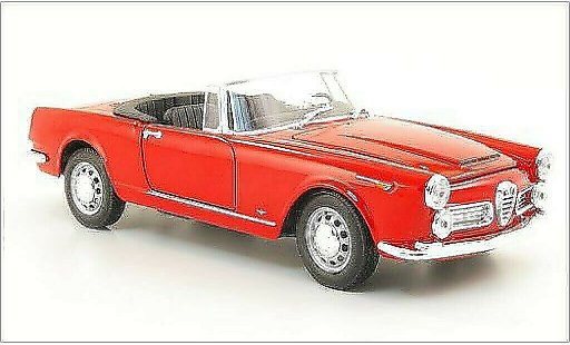 Alfa Romeo 2600 spider 1/24 Welly 2600 rojo 1960 coche miniatura