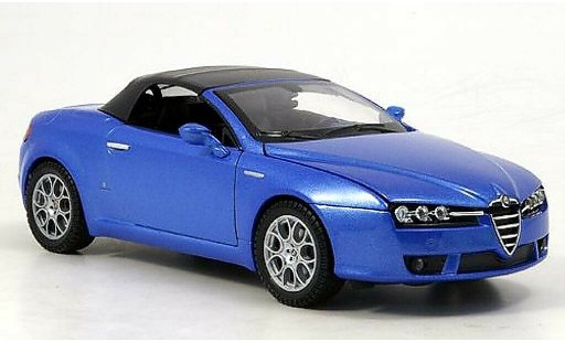 Alfa Romeo Spider veloce 1/24 Welly azul cerrado coche miniatura