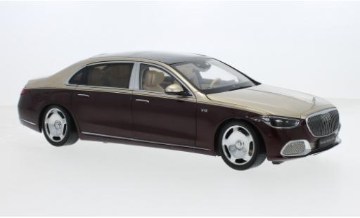 Coche miniatura Mercedes CLA 1/18 Almost Real Maybach Classe S metallise beige/metallise rojo 2021 1:18 Mercedes CLA 1/18 Almost Real Maybach Classe S metallise beige/metallise rojo 2021 1:18 coche miniatura