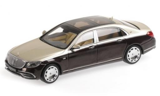 Coche miniatura Mercedes Classe S 1/43 Almost Real Maybach S650 (V222) metalico rojo/metalico beige 2019 Mercedes Classe S 1/43 Almost Real Maybach S650 (V222) metalico rojo/metalico beige 2019 coche miniatura