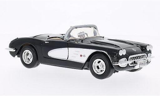 Coche miniatura Chevrolet Corvette 1/24 Motormax (C1) negro/blanco 1959 Chevrolet Corvette 1/24 Motormax (C1) negro/blanco 1959 coche miniatura
