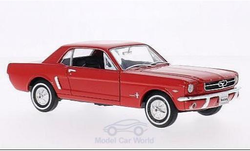 Coche miniatura Ford Mustang 1/24 Welly Coupe rojo 1964 Ford Mustang 1/24 Welly Coupe rojo 1964 coche miniatura