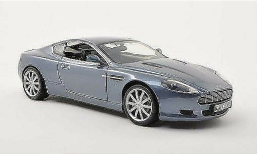 Aston Martin DB9 coupe 1/18 Motormax gris-azul 2006 coche miniatura