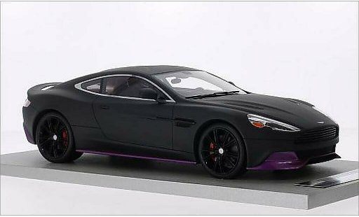 Aston Martin Vanquish coupe 1/18 Tecnomodel mate-negro/metalico lila coche miniatura