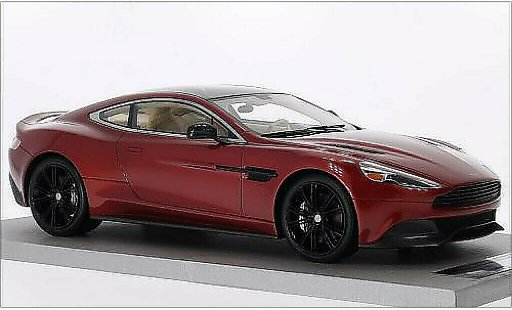 Aston Martin Vanquish coupe 1/18 Tecnomodel metalico rojo/carbon coche miniatura