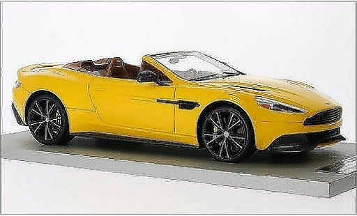 Aston Martin Vanquish volante 1/18 Tecnomodel amarillo coche miniatura