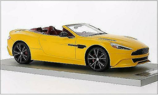Aston Martin Vanquish volante 1/18 Tecnomodel mate-amarillo 2014 coche miniatura